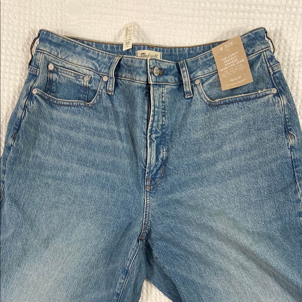Madewell Women’s curvy perfect vintage wide-leg jeans 32T NWT